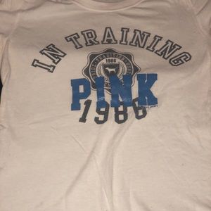VS PINK white tee - large “in training”